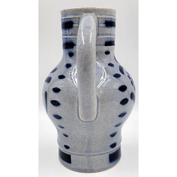 Westerwald Stoneware Pitcher Jug Cobalt Blue .5 Liter Floral 1950 - 1970 - Picture 5 of 8